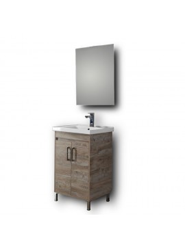 Σετ Έπιπλο Μπάνιου SAVINA NATURAL OAK 55 ECO 9SSA055NOEC Πάγκο 52X44X86  9SSA055NOEC