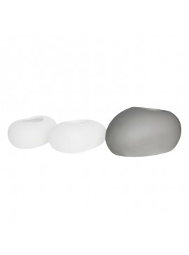 WOODWELL Ε6320,C1FLOWER POT-ROCK 56x43x29cm, Cement Απόχρωση White 56x43x29cm Ε6320,C1