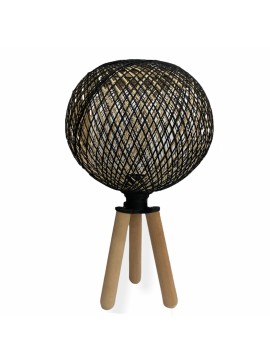 ΦΩΤΙΣΤΙΚΟ ΕΠΙΤΡΑΠΕΖΙΟ ΑΠΟ ΞΥΛΟ ΚΑΙ ΣΧΟΙΝΙ ΜΑΥΡΟ HM7378.01 Φ24x42Υ εκ.