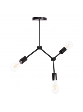 ΦΩΤΙΣΤΙΚΟ ΟΡΟΦΗΣ 3-ΦΩΤΟ LIGHTY HM7404.11 ΜΕΤΑΛΛΟ ΣΕ ΜΑΥΡΟ 52x5x48Υεκ.