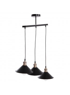 ΦΩΤΙΣΤΙΚΟ ΟΡΟΦΗΣ 3ΦΩΤΟ BELL HM7533.11 ΜΑΥΡΟ ΜΕΤΑΛΛΟ-ΧΑΛΚΙΝΟ ΝΤΟΥΙ Φ21,5x128Υεκ.