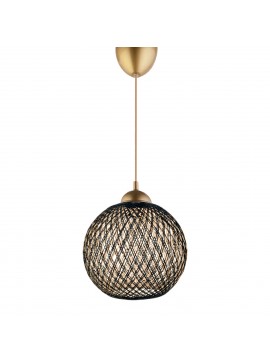 ΦΩΤΙΣΤΙΚΟ ΟΡΟΦΗΣ ΕΣΩΤΕΡΙΚΟΥ ΧΩΡΟΥ ΚΡΕΜΑΣΤΟ ΑΠΟ ΣΧΟΙΝΙ ΧΡΥΣΟ ΜΑΥΡΟ HM7645.01 Φ24x69Υεκ.