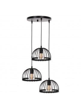 ΦΩΤΙΣΤΙΚΟ ΟΡΟΦΗΣ ΚΡΕΜΑΣΤΟ HM4086 3ΦΩΤΟ ΜΑΥΡΕΣ ΜΕΤΑΛΛΛΙΚΕΣ ΟΜΠΡΕΛΕΣ Φ22x123Υεκ.