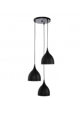 ΦΩΤΙΣΤΙΚΟ ΟΡΟΦΗΣ ΚΡΕΜΑΣΤΟ HM4137 ΜΑΥΡΟ ΜΕΤΑΛΛΙΚΟ 3ΦΩΤΟ Φ33x33-115Υεκ.