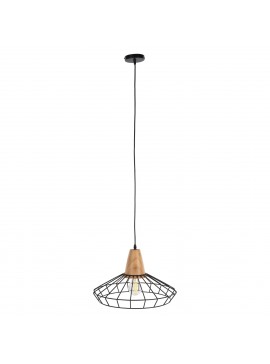 ΦΩΤΙΣΤΙΚΟ ΟΡΟΦΗΣ ΚΡΕΜΑΣΤΟ HM4160 ΜΑΥΡΟ ΜΕΤΑΛΛΟ-ΞΥΛΟ Φ39x117Υεκ