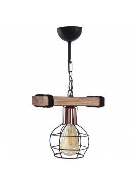 ΦΩΤΙΣΤΙΚΟ ΟΡΟΦΗΣ ME ΞΥΛΟ ΚΑΙ ΜΕΤΑΛΛΙΚΟ ΠΛΕΓΜΑ 30x16x50Υεκ.HM7680.01