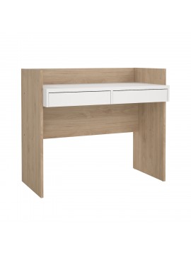 Insi Function plus γραφείο με δυο συρτάρια 102,1x55,6x88,9εκ. Jackson Hickory / Λευκό  0111.TV93 