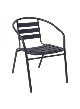 WOODWELL FUNKY Πολυθρόνα Μέταλλο - Αλουμίνιο Βαφή Ανθρακί 54x60x73cm Ε242,4