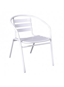WOODWELL FUNKY Πολυθρόνα Μέταλλο - Αλουμίνιο Βαφή Άσπρο 54x60x73cm Ε242,1