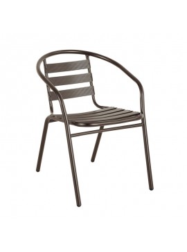 WOODWELL FUNKY Πολυθρόνα Μέταλλο - Αλουμίνιο Βαφή Καφέ 54x60x73cm Ε242,6