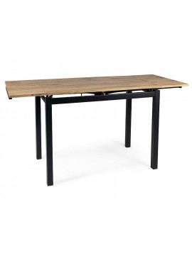 STÓŁ GD017 DĄB ARTISAN/CZARNY MAT 110(170)x74 DIOMMI-80-2757