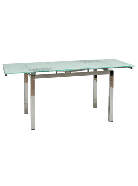 ΤΡΑΠΕΖΙ GD017 ΛΕΥΚΟ / ΧΡΩΜΙΟ 110 (170) x74 DIOMMI GD017B DIOMMI-80-1793