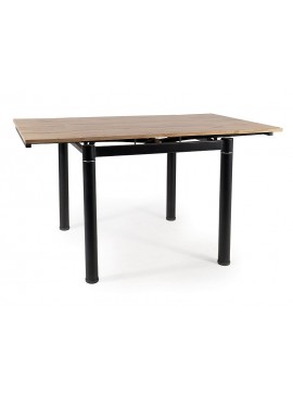 STÓŁ GD082 DĄB ARTISAN/CZARNY MAT 80(131)x80 DIOMMI-80-2774