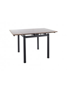 STÓŁ GD082 ORZECH VINTAGE/CZARNY MAT 80(131)x80 DIOMMI-80-3666