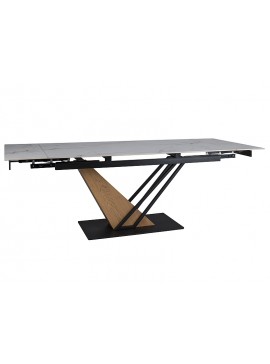 STÓŁ GENESIS BIAŁY/DĄB 160(220)X90 DIOMMI-80-3614