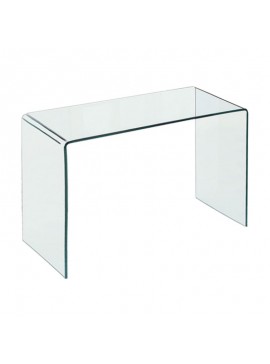 WOODWELL ΕΜ736GLASSER Κονσόλα - Γραφείο Διάφανο Γυαλί 12mm 120x60x75cm ΕΜ736
