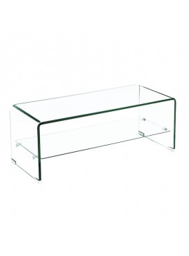 WOODWELL ΕΜ731GLASSER Τραπεζάκι Σαλονιού Καθιστικού  Ράφι 12/8mm 100x50x43cm ΕΜ731