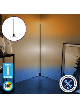 GLOBO-100-10 GloboStar® Μοντέρνο Minimal Επιδαπέδιο Μαύρο Φωτιστικό 100cm LED 16 Watt με Ασύρματο Χειριστήριο Αφής 2.4G RF & Dimmer CCT - Ψυχρό - Ημέρας - Θερμό GloboStar ALIEN Design GLOBO-100-10