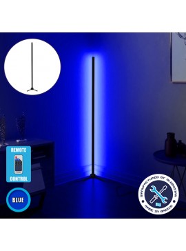 GLOBO-100-6 GloboStar® Μοντέρνο Minimal Επιδαπέδιο Μαύρο Φωτιστικό 100cm LED 16 Watt με Ασύρματο Χειριστήριο RF & Dimmer Μπλε GloboStar ALIEN Design GLOBO-100-6