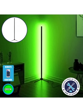 GLOBO-200-5 GloboStar® Μοντέρνο Minimal Επιδαπέδιο Μαύρο Φωτιστικό 200cm LED 32 Watt με Ασύρματο Χειριστήριο RF & Dimmer Πράσινο GloboStar ALIEN Design GLOBO-200-5