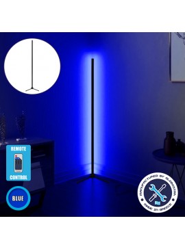 GLOBO-200-6 GloboStar® Μοντέρνο Minimal Επιδαπέδιο Μαύρο Φωτιστικό 200cm LED 32 Watt με Ασύρματο Χειριστήριο RF & Dimmer Μπλε GloboStar ALIEN Design GLOBO-200-6