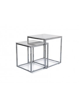 ŁAWA GLORIA II BIAŁY EFEKT MARMURU/CHROM (ZESTAW) DIOMMI-80-3599