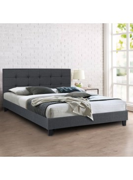 Κρεβάτι Sissy Megapap υφασμάτινο χρώμα ανθρακί 160x200εκ.