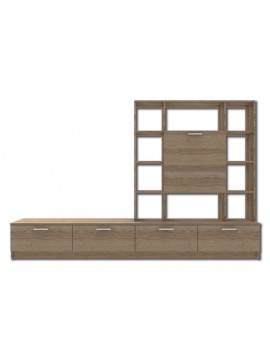 Σύνθεση σαλονιού Livo Megapap σε χρώμα sonoma 240x33x155εκ. GP007-0025