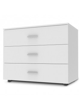 Συρταριέρα Nora Megapap σε χρώμα λευκό 90x52x82εκ. GP007-0046