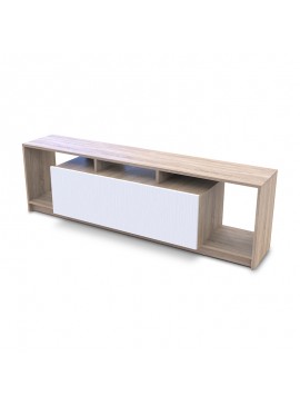 Έπιπλο τηλεόρασης T2 Megapap σε χρώμα sonoma - λευκό 180x33x48εκ. GP007-0065