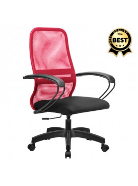 Καρέκλα γραφείου Moonlight Megapap με ύφασμα Mesh σε χρώμα κόκκινο - μαύρο 66,5x70x102/112εκ. GP008-0013