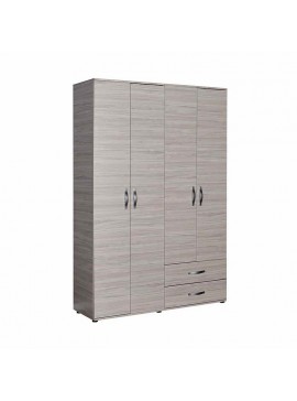 Ντουλάπα ρούχων Dynamic Megapap τετράφυλλη σε χρώμα zara 137x52x187cm. GP009-0020