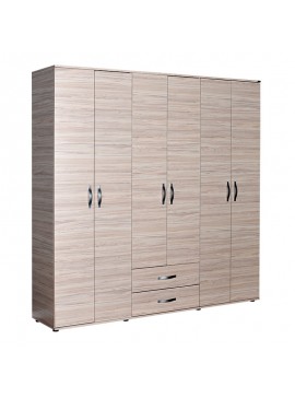 Ντουλάπα  ρούχων Dynamic Megapap εξάφυλλη σε χρώμα zara 206x52x213εκ. GP009-0050