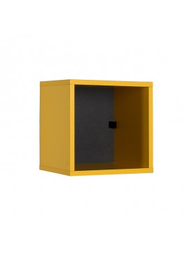 Βιβλιοθήκη στοιβαζόμενη Flat Megapap σε χρώμα κίτρινο 33x19x33εκ. 0080418 GP009-0059
