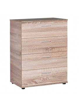 Συρταριέρα Trendline 4 Megapap σε χρώμα καφέ 73x44x96εκ. GP009-0093