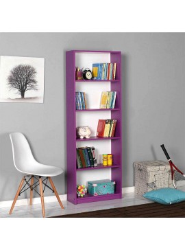 Βιβλιοθήκη Max Megapap χρώμα μωβ 58x23x170εκ. 0117199