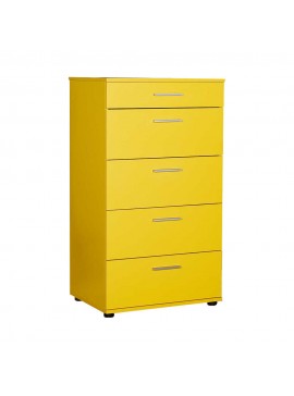Συρταριέρα Trendline 5 Megapap χρώμα κίτρινο 60x44x108εκ. GP009-0161