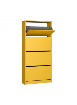 Παπουτσοθήκη Flat Duo Megapap 24 ζευγών χρώμα κίτρινο 73x26x157εκ. GP009-0169