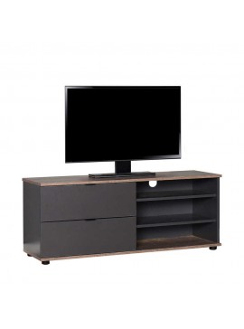 Έπιπλο τηλεόρασης Flat Line χρώμα latte - ανθρακί 120x35x48εκ. GP009-0173