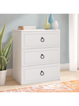 Συρταριέρα Hampton Megapap χρώμα λευκό 72x44x93εκ.