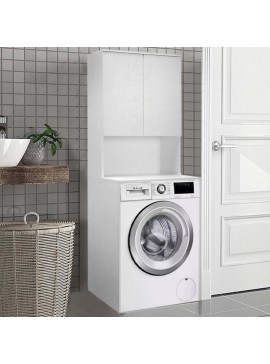 Έπιπλο πλυντηρίου Ceza Megapap χρώμα λευκό 65x60x182εκ.