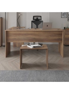 Τραπεζάκι σαλονιού - γραφείου Rio Megapap χρώμα καρυδί 60x40x43εκ.