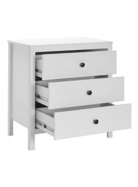 Συρταριέρα French Megapap χρώμα λευκό 73x47x81εκ.