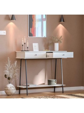 Κονσόλα Elite Megapap χρώμα λευκό του πάγου 100x40x88εκ.