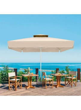 Ομπρέλα επαγγελματική Juno Megapap τηλεσκοπική αλουμινίου χρώμα εκρού 3x3m.