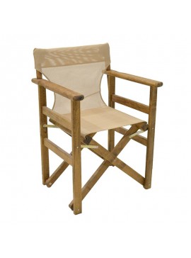 Διάτρητο πανί επαγγελματικό για πολυθρόνα σκηνοθέτη χρώματος φραπέ Megapap