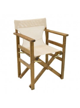 Διάτρητο πανί επαγγελματικό για πολυθρόνα σκηνοθέτη χρώματος εκρού Megapap