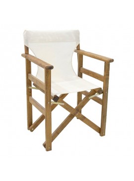 Διάτρητο πανί επαγγελματικό για πολυθρόνα σκηνοθέτη χρώματος λευκό Megapap