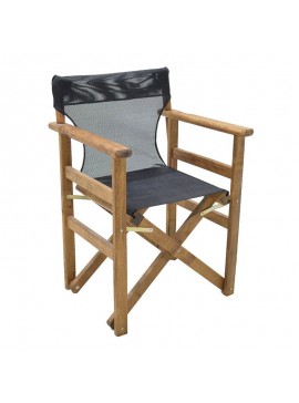 Διάτρητο πανί επαγγελματικό για πολυθρόνα σκηνοθέτη χρώματος μαύρο Megapap