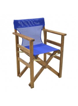 Διάτρητο πανί επαγγελματικό για πολυθρόνα σκηνοθέτη χρώματος μπλε Megapap